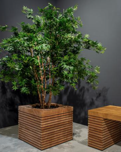 Wood planter Lech - H43 cm