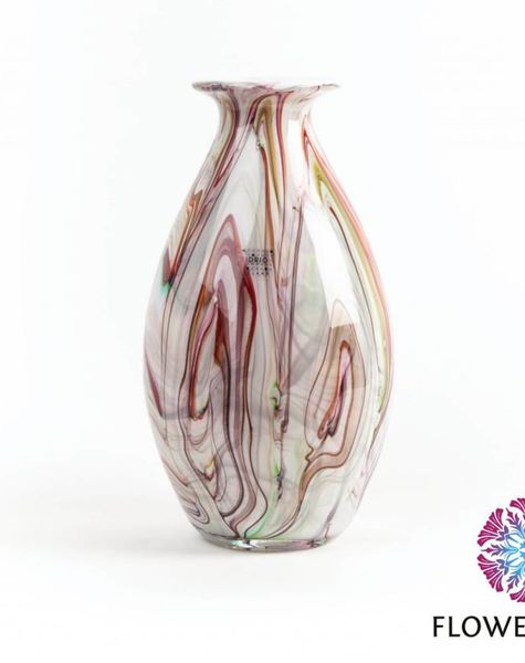 Fidrio Vase Coloured Stripes Drop