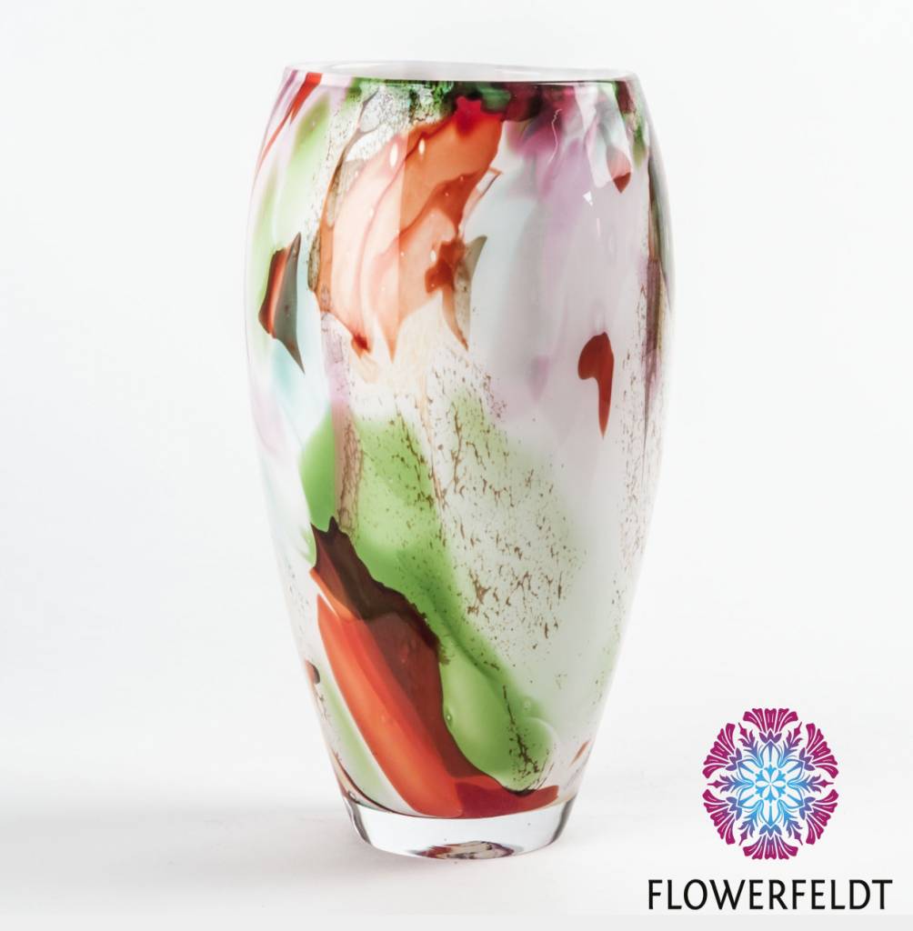 George Stevenson blaas gat baas Vase Mixed Colors Oval - Colored vases - Colored glass vases? - Flowerfeldt