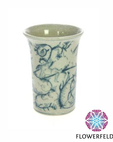 Porseleinen beker (blauw)