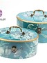 Kistje ovaal vogels (turquoise)