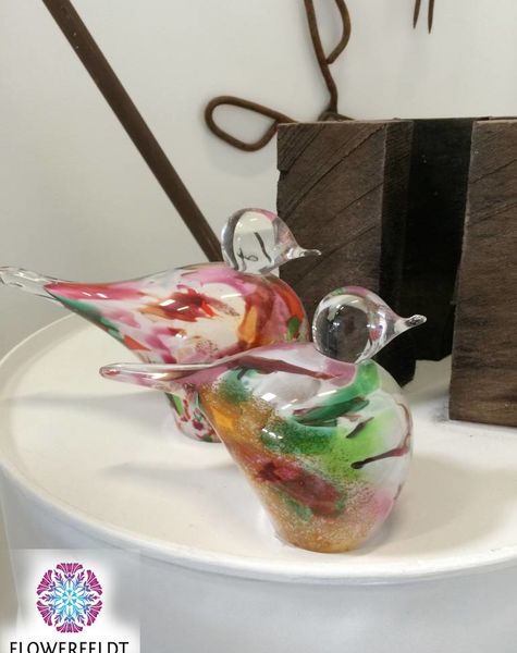 Fidrio Glass birds Mixed Colors