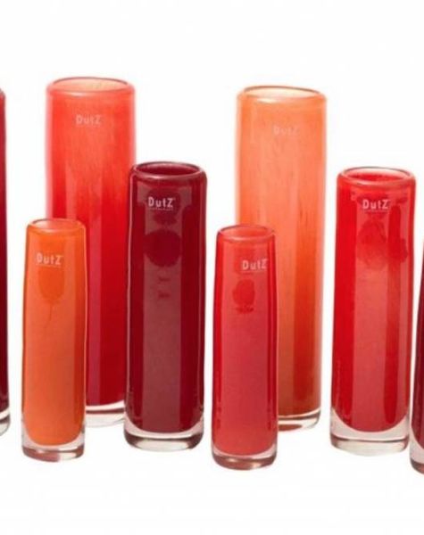 DutZ Cylinder vases red orange - H15/ H19/ H23 cm