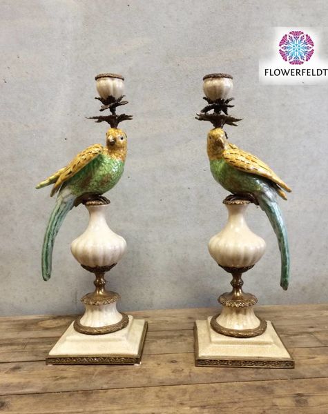 Parrot candle holder - H48 cm