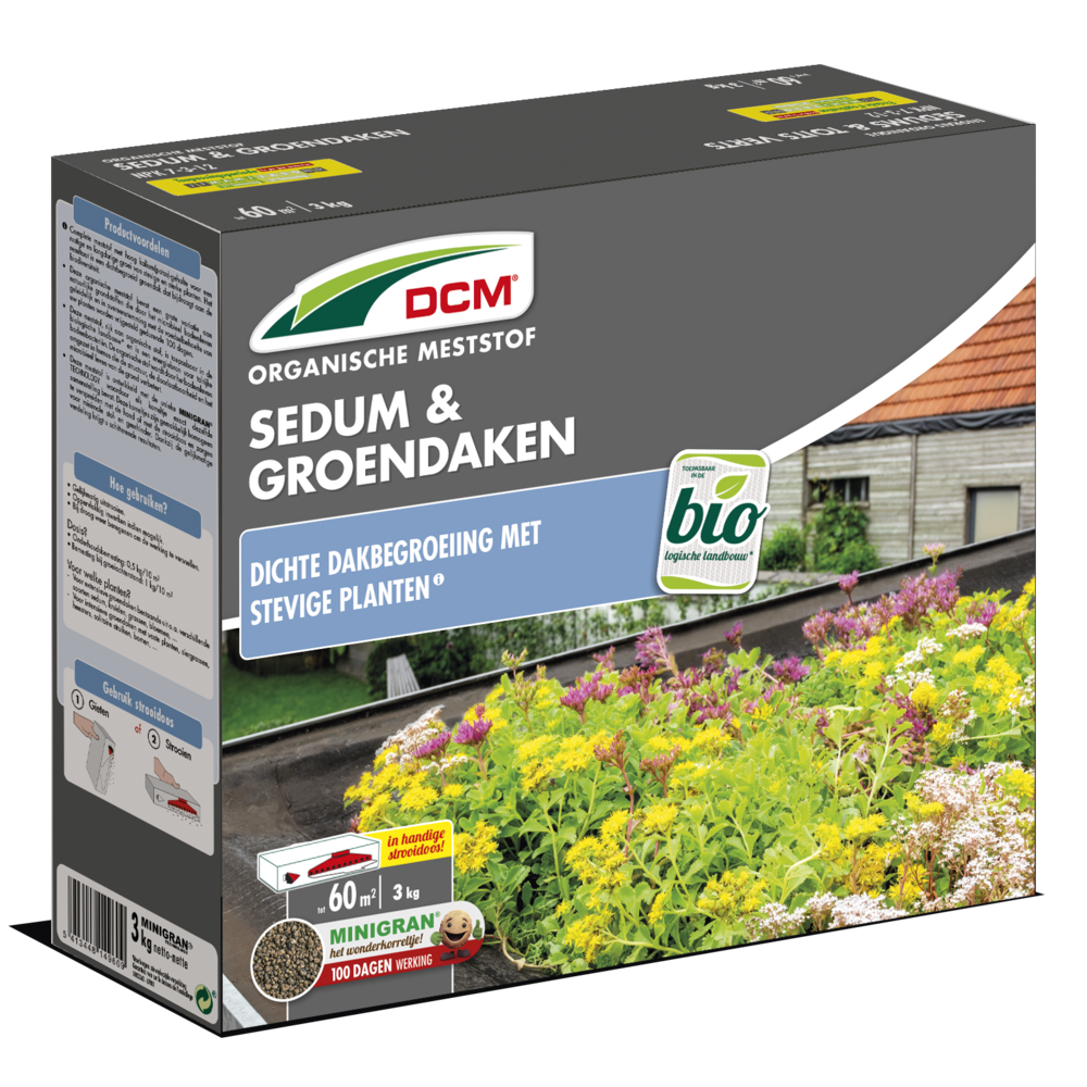 Meststof Sedum &  Groendaken – 3KG/60m2