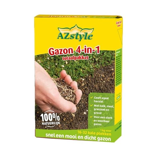 Gazon 4-in-1 totaalpakket 1KG Gazon 4-in-1 totaalpakket 1KG