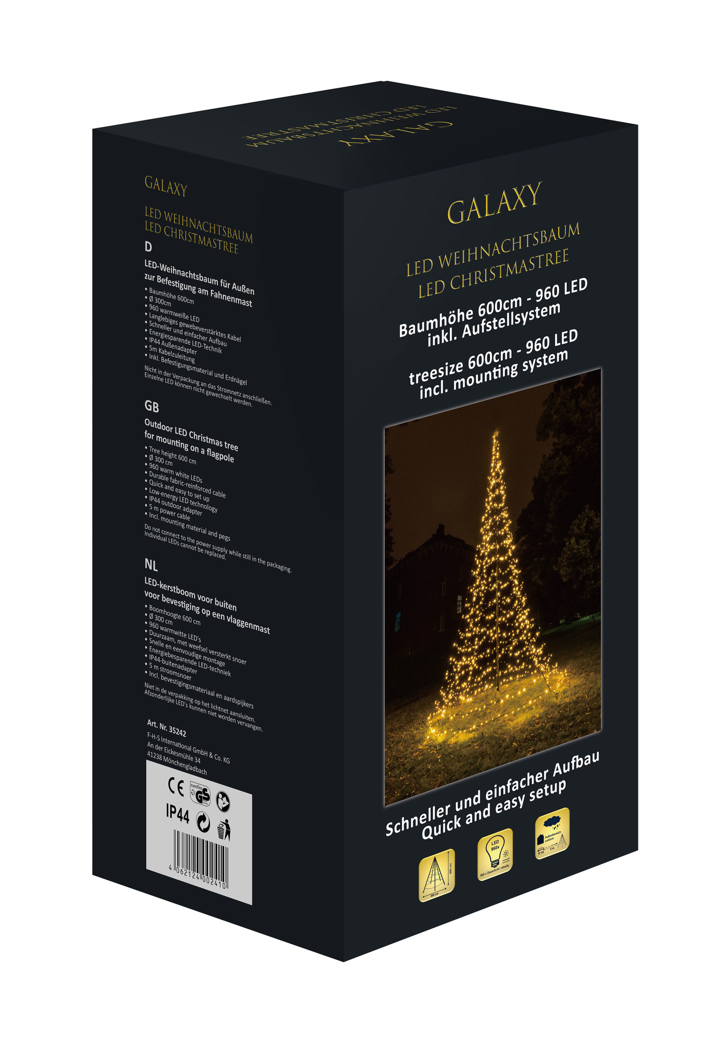 stoom buste doe alstublieft niet Galaxy LED Kerstboom 6 meter - Graszaaddirect