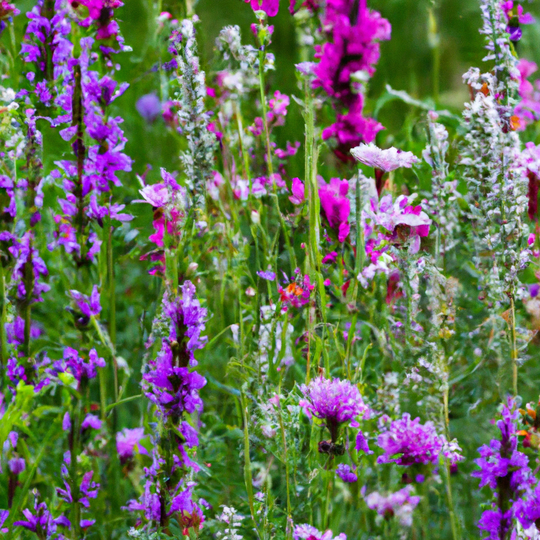 Paarse wilde bloemen mix - 14 soorten