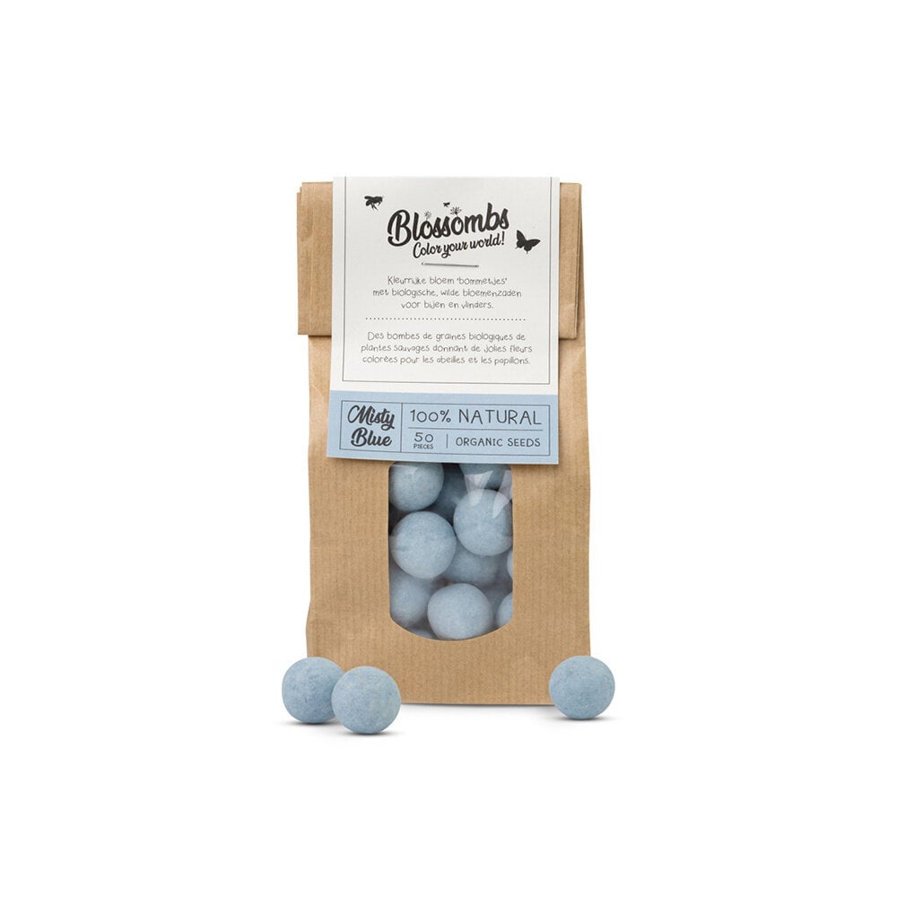 Kraftzak zaadbolletjes - Misty blue