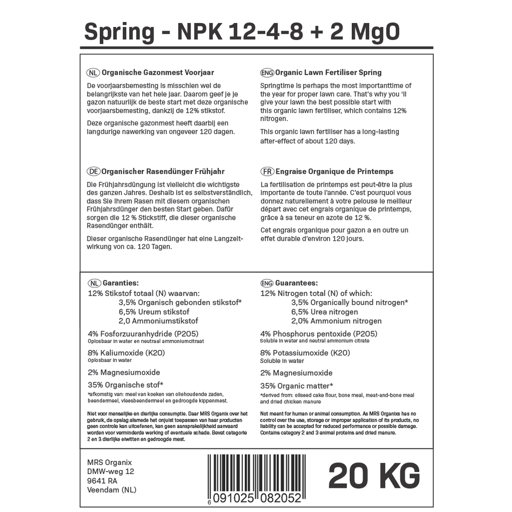 Spring - Gazonmest Voorjaar | 20KG-400m2