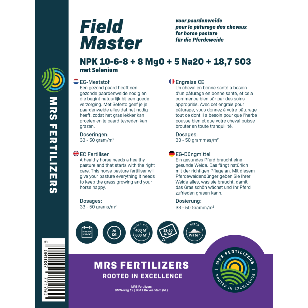 Field Master - Paardenweidemeststof 20KG