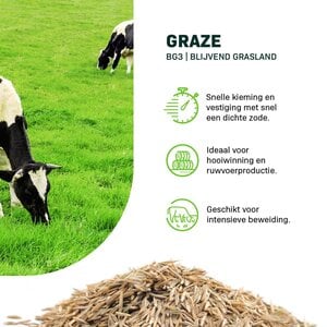 MRS Seeds & Mixtures Graze - BG3 | Blijvend Grasland 15KG