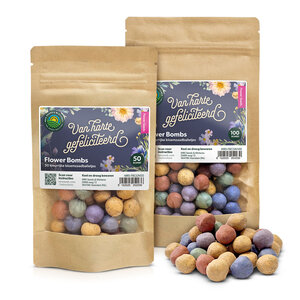 MRS Seeds & Mixtures Flower Bombs - Zaadbommen mix - Van harte gefeliciteerd!