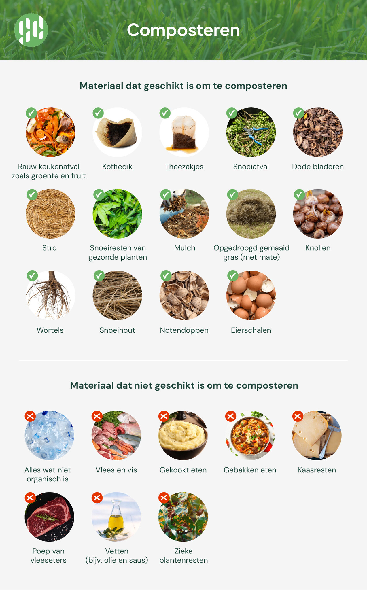 composteren materialen