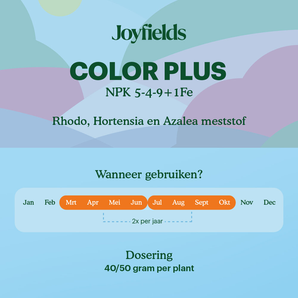 Color Plus – Rhodo, Hortensia en Azalea meststof - 3 kg Color Plus – Rhodo, Hortensia en Azalea meststof - 3 kg