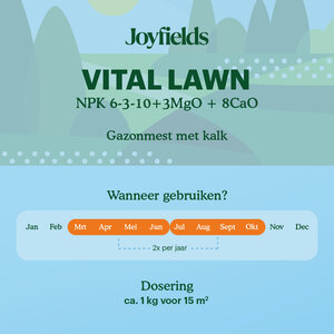 Joyfields Vital Lawn - Gazonmest met kalk - 3 kg