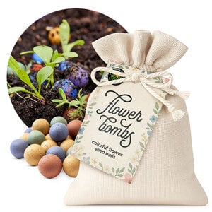 MRS Seeds & Mixtures Flower Bombs - Zaadbommen mix  - Katoenen cadeauzakje