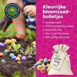 MRS Seeds & Mixtures Flower Bombs - Zaadbommen mix  - Katoenen cadeauzakje