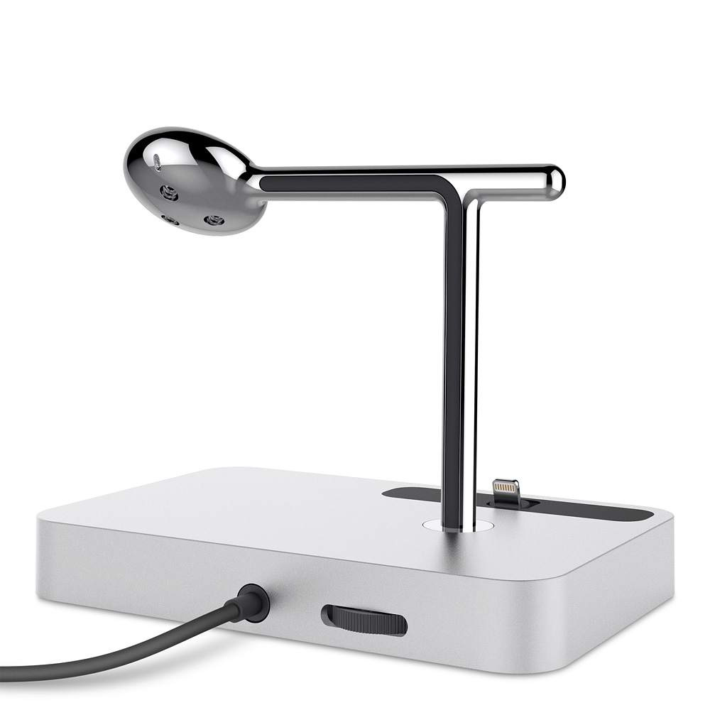Apple Watch standaard - docking station - Walnoot Hout - Laptray