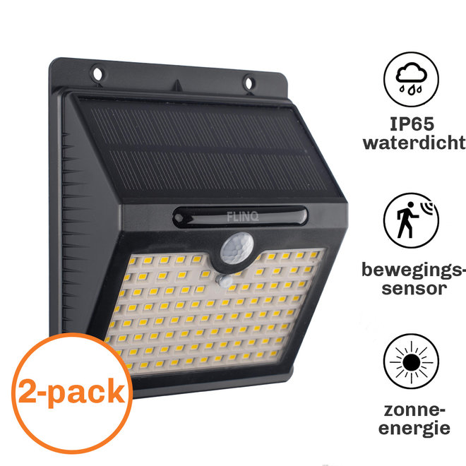Solarlamp 2-pack - 97 LEDs | Op zonne-energie | 3 lichtstanden | Bewegingssensor
