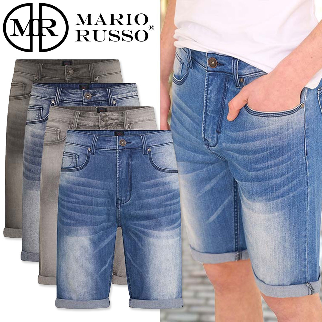 mario russo denim korte broek
