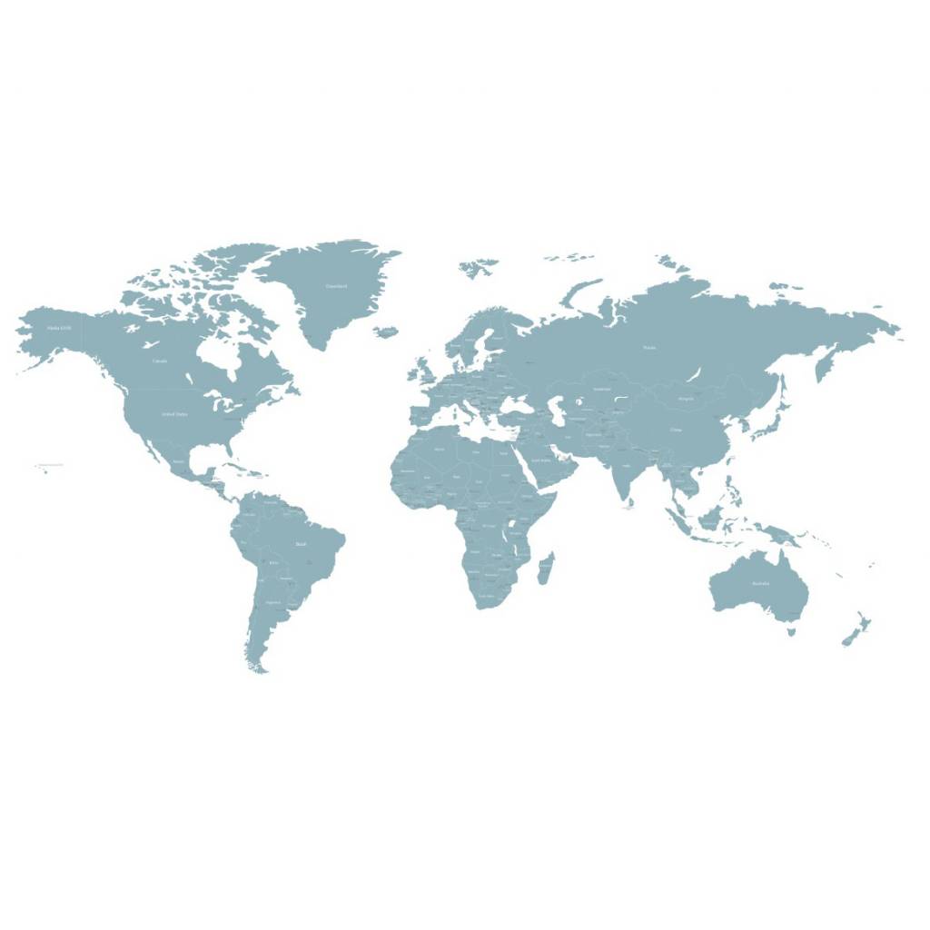 kinderkamer wereldkaart blauw Kidzsupplies