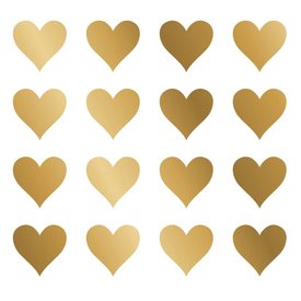 Nouvelles Images Nouvelles Images muurstickers hartjes goud