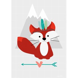 Designed4Kids Designed4Kids poster A3 vos Tribal Fox