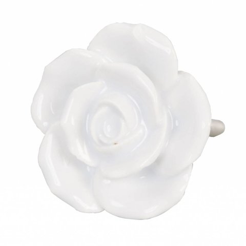 Deurknopje bloem roos wit