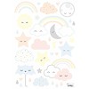 Lilipinso muursticker kinderkamer wolkjes regenboog en sterren