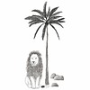 Lilipinso muursticker kinderkamer leeuw en palm