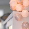 Cotton ball lights lichtslinger zilver & wit USB met stekker