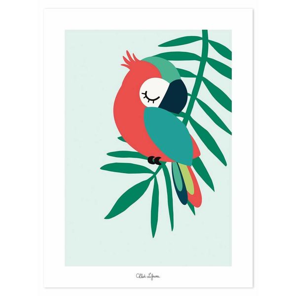 Lilipinso Lilipinso kinderposter papegaai groen