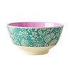 Rice melamine kom bloemen Fern and Flower