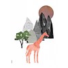 I Love My Type poster A3 Mountain Life Giraffe