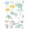 Lilipinso muursticker babykamer olifant en vriendjes