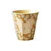 Rice melamine kinderbeker teddy beer met bloemen print