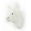 Wild & Soft dierenkop pluche lama wit