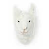 Wild & Soft dierenkop pluche lama wit