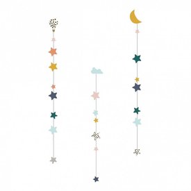 Mimi'lou Mimilou muursticker decoratie slinger maan en sterren
