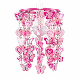  Kinderlamp kroonluchter vlinders roze