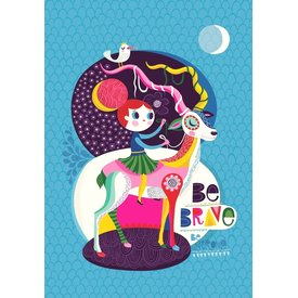 Petit Monkey Petit Monkey kinderposter A3 Be Brave