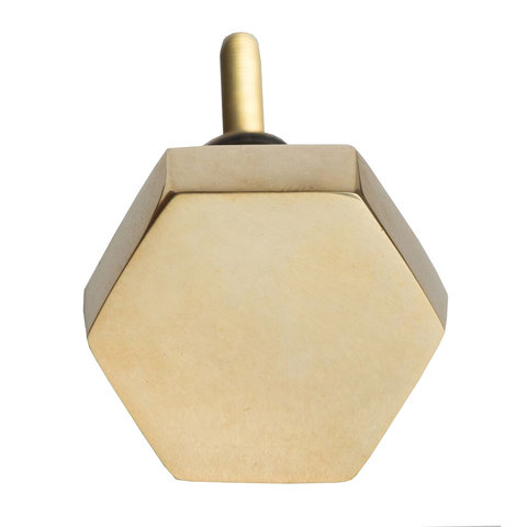 Bombay Duck deurknop  goud hexagon