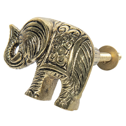 Deurknop olifant goud