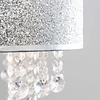 Kinderlamp kinderlamp zilver glitter met transparante kralen