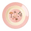 Rice melamine diep kinderbord jungle flamingo