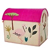 Rice speelgoedmand huis jungle flamingo extra groot
