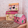 Rice speelgoedmand huis jungle flamingo extra groot
