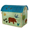 Rice speelgoedmand huis jungle neushoorn