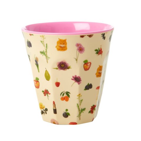 Rice melamine beker Lipstick Fall print